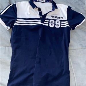 First boys designer shirt.
